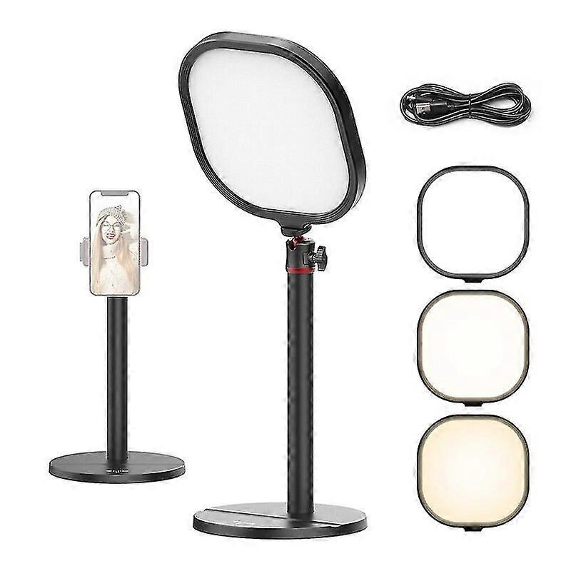 Vijim K7 Desktop Video Light With Desk Stand Youtube Live Broadcast Fill Lights Studio Light Dimbaar voor Make-up Live Streaming