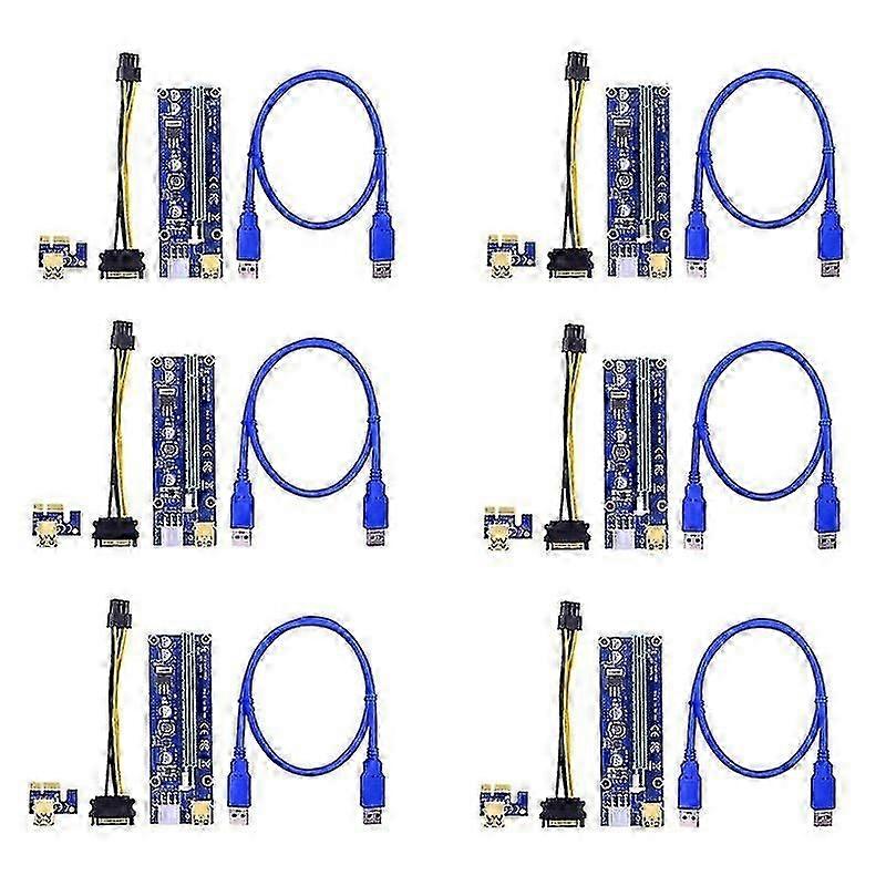 PCI-E Riser 6 PIN Powered PCIE Extension Cable GPU Riser GPU Extension Cable PCIEX1 to PCIE X16 Ext