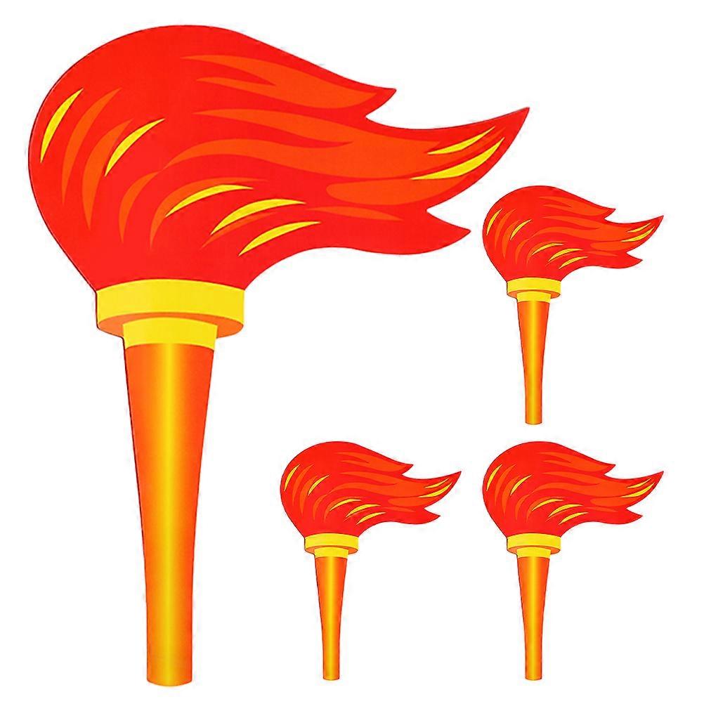 Props Realistic Fire Decorations for 4Pcs Performance Use