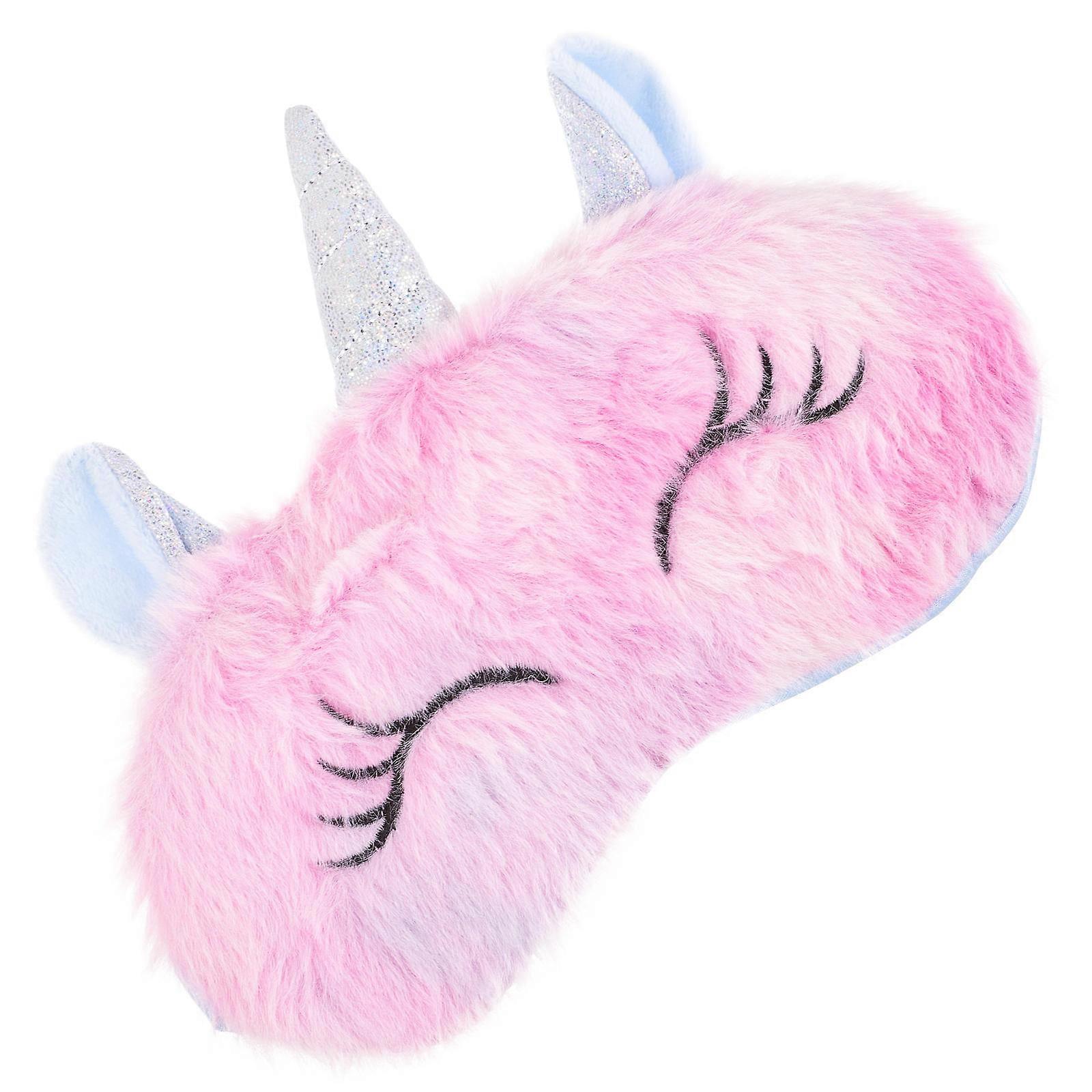 Cartoon Animal Eye Patch for Sleep in Blue Color Made of Cloth Lightweight Comfortable for Daily Use