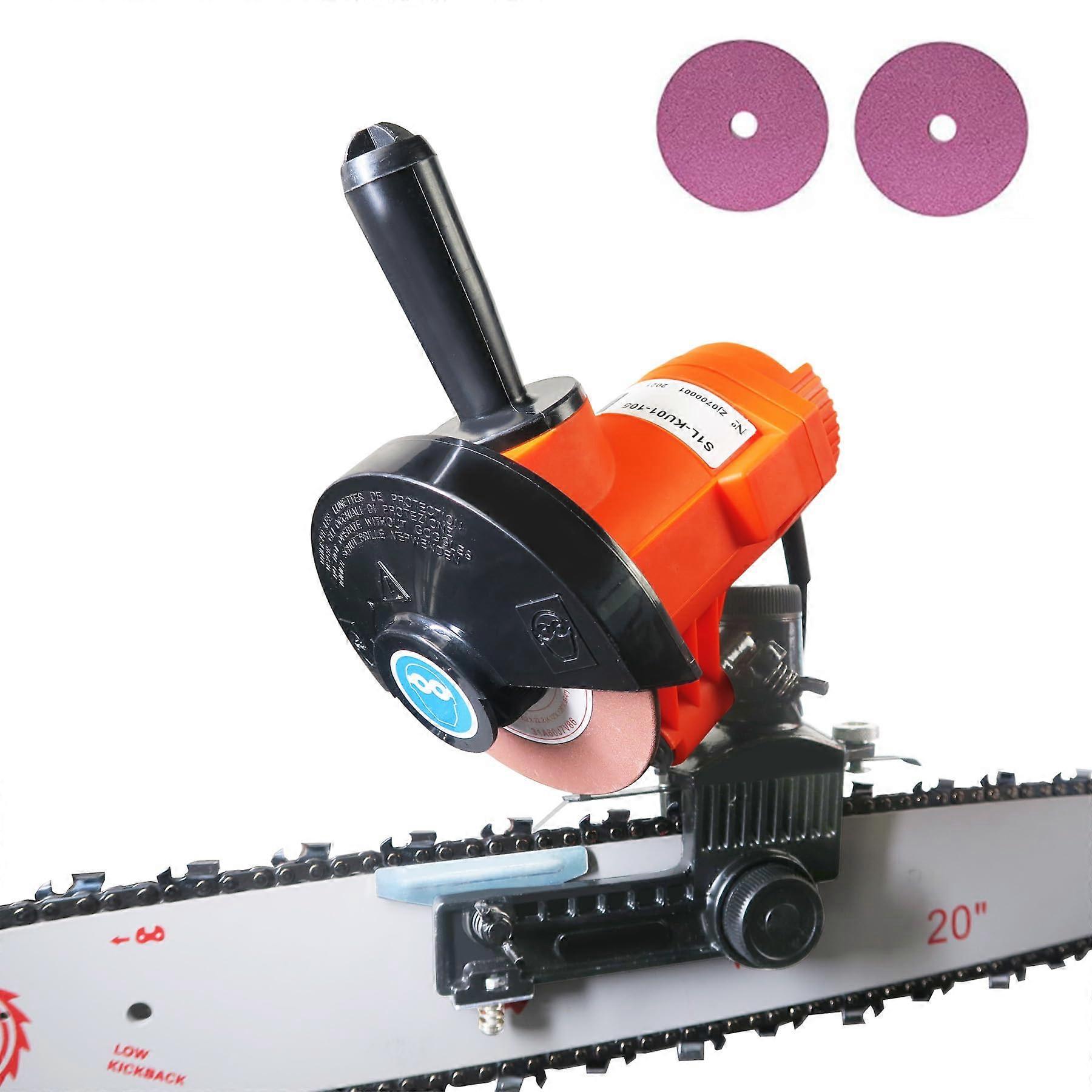 Electric Chainsaw Sharpener with Direct Clamp Design, Versatile Chain Compatibility, 110V Jig Kit