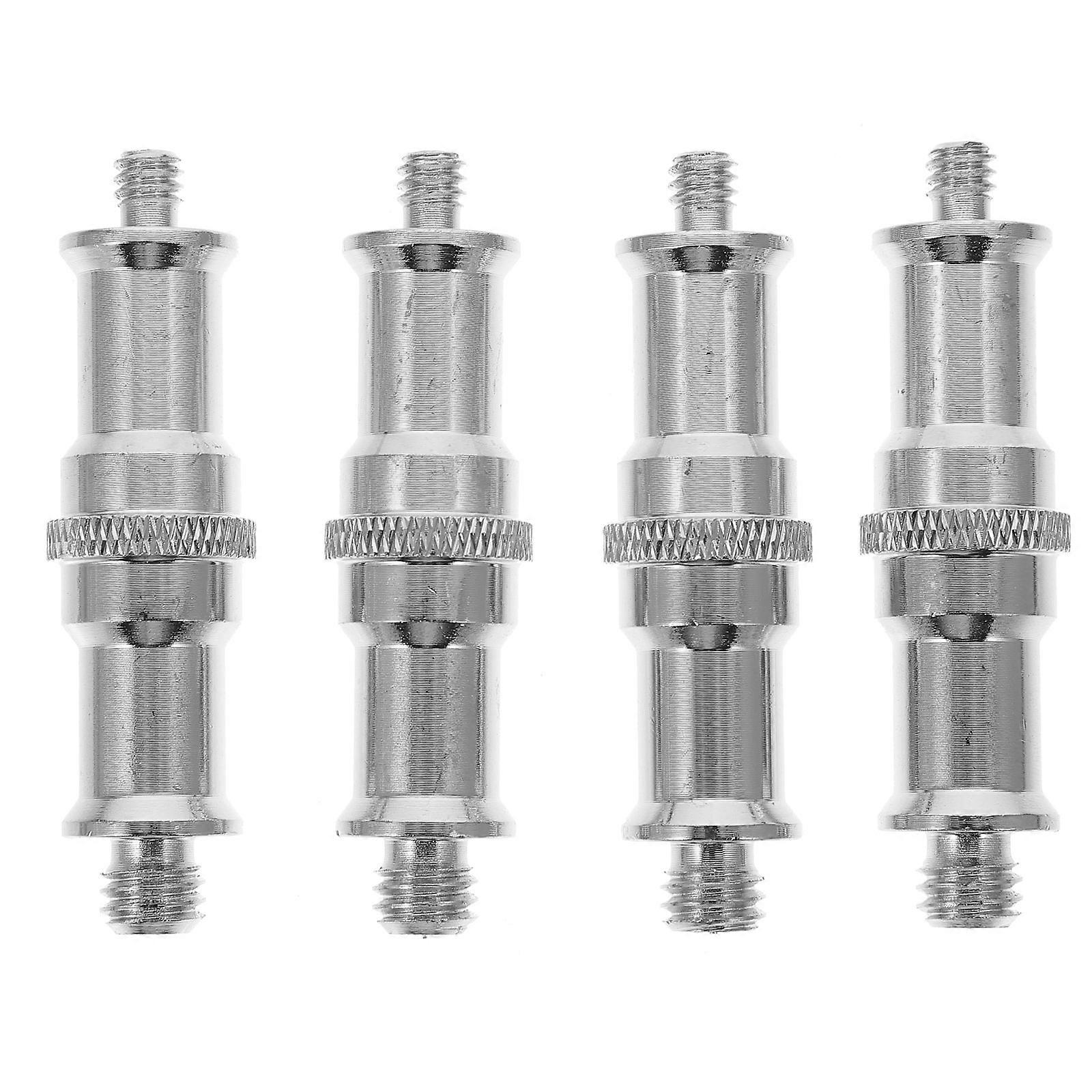 Stainless Steel Threaded Screw Adapter for Flash Light Stand 4Pcs Silver