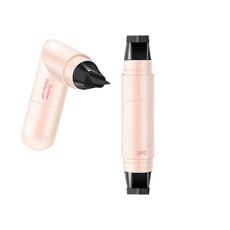Brown Waterproof Smudge Proof Eyeliner Stamp Pen with Precise Winged Stamp for Beginners