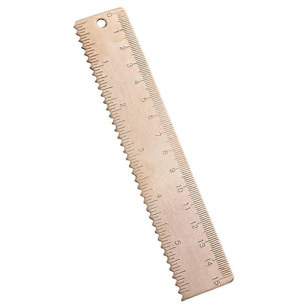 Student Brass Ruler Measurement Tool For School Students Home Projects Simple Design 1Pack