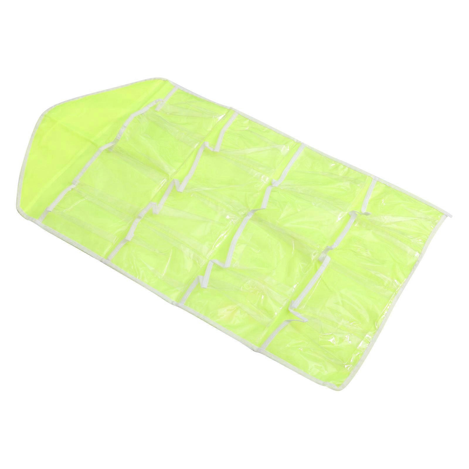 Hanging Storage Bag Over Door Storage for 16 Pockets Green
