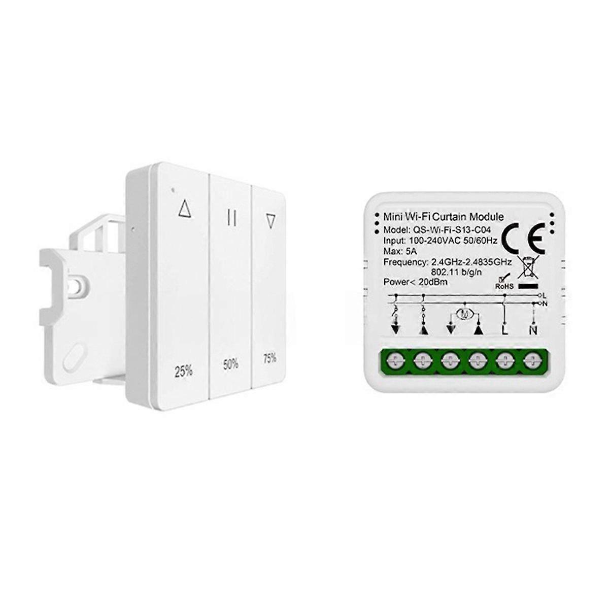 WIFi Curtain Switch Module with Remote Control Roller Blinds Shutter Motor Smart Control Voice Mini