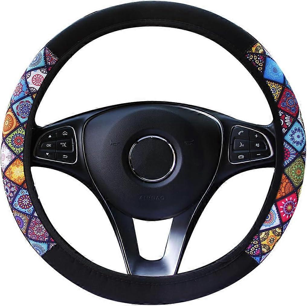 Steering Wheel Cover, Ethnic Style Steering Wheel Protective Cover