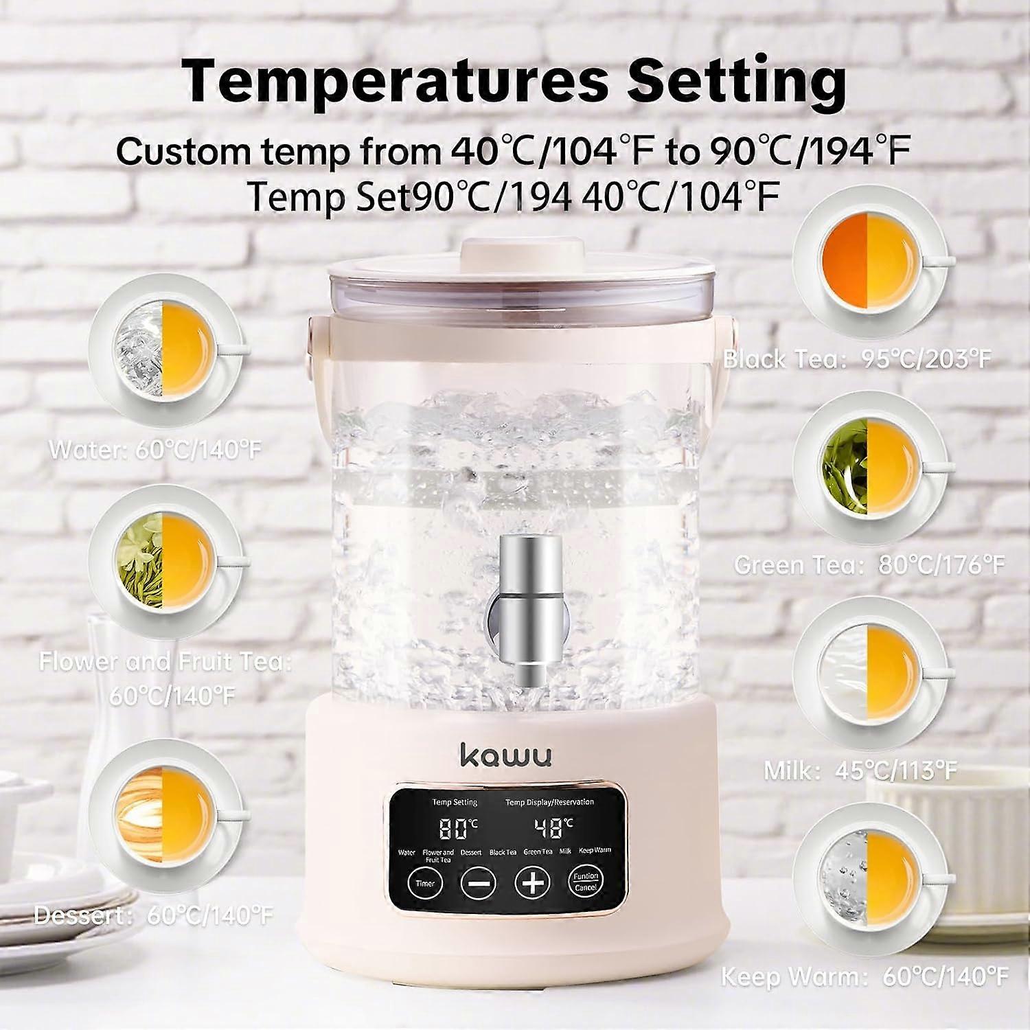 2.5L Glass Electric Kettle with Touch Control, 7in1 Functions, Smart Temperature and Keep Warm Ref:3532