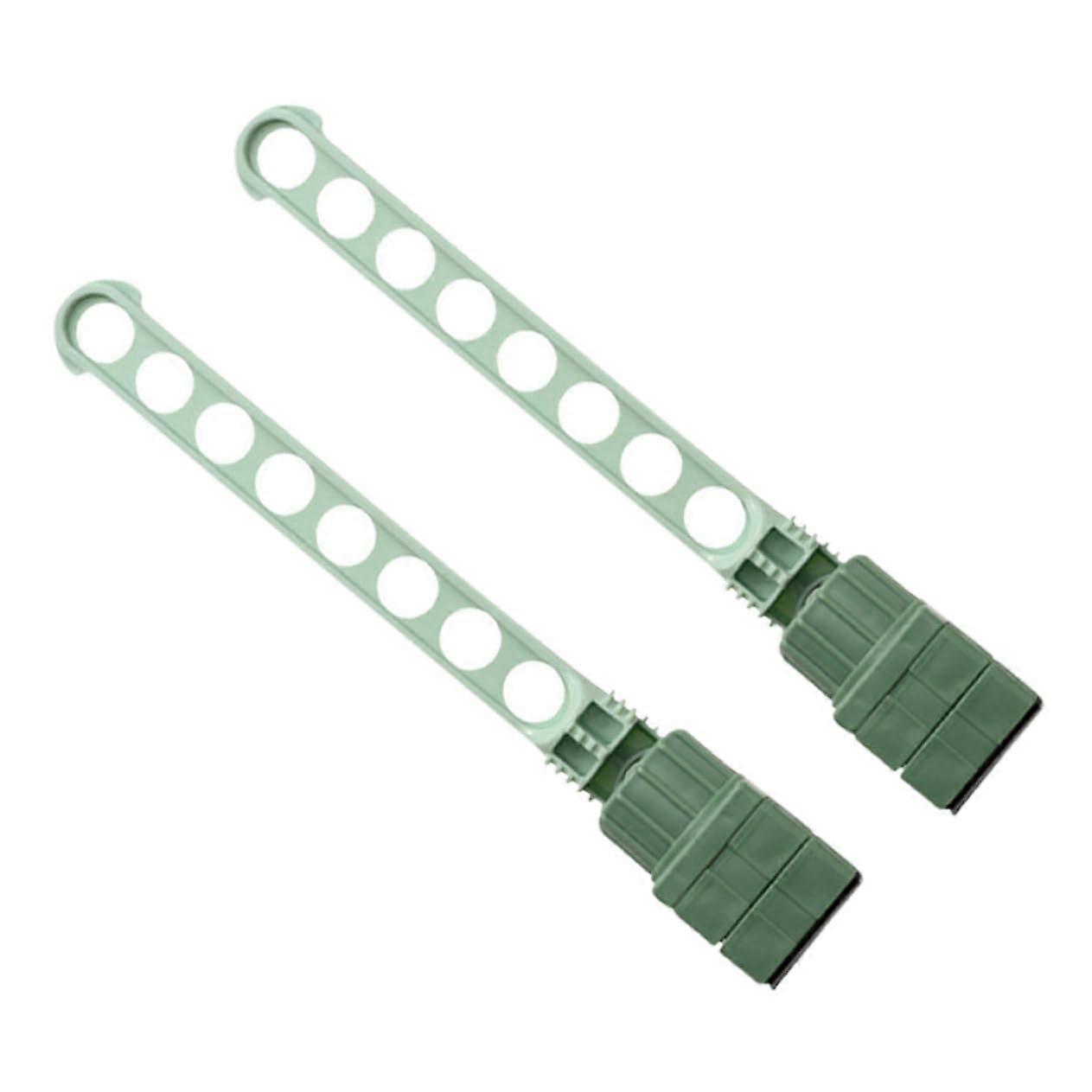 2pcs Window Clothes Drying Rack Foldable Space Saving Indoor Outdoor Portable Clothes Hanger Green