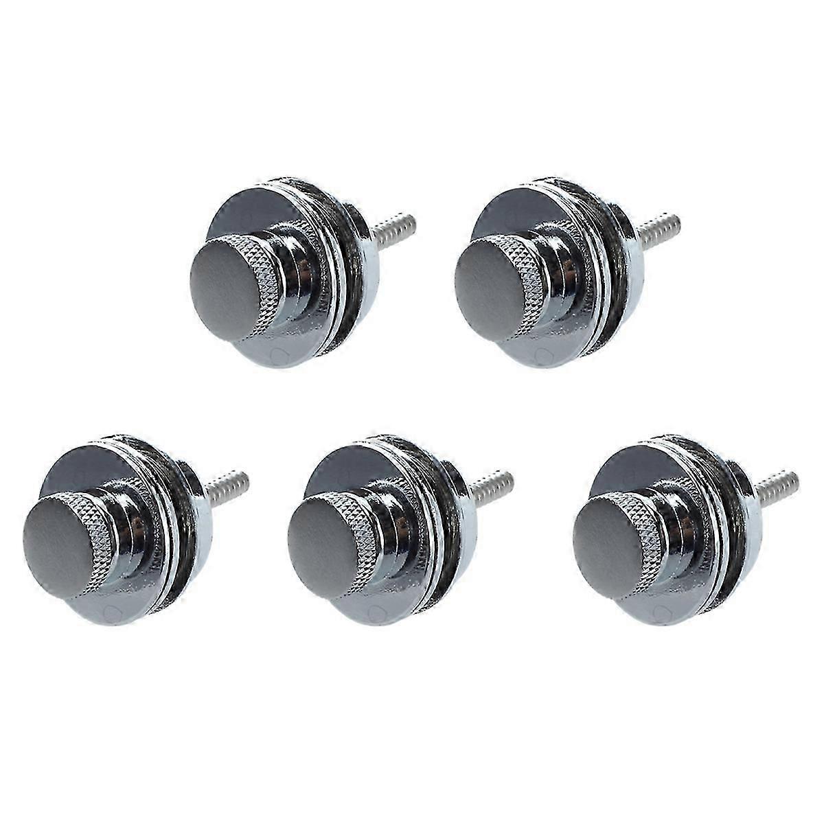 Flat Head Chrome Strap Lock for Electric Guitar