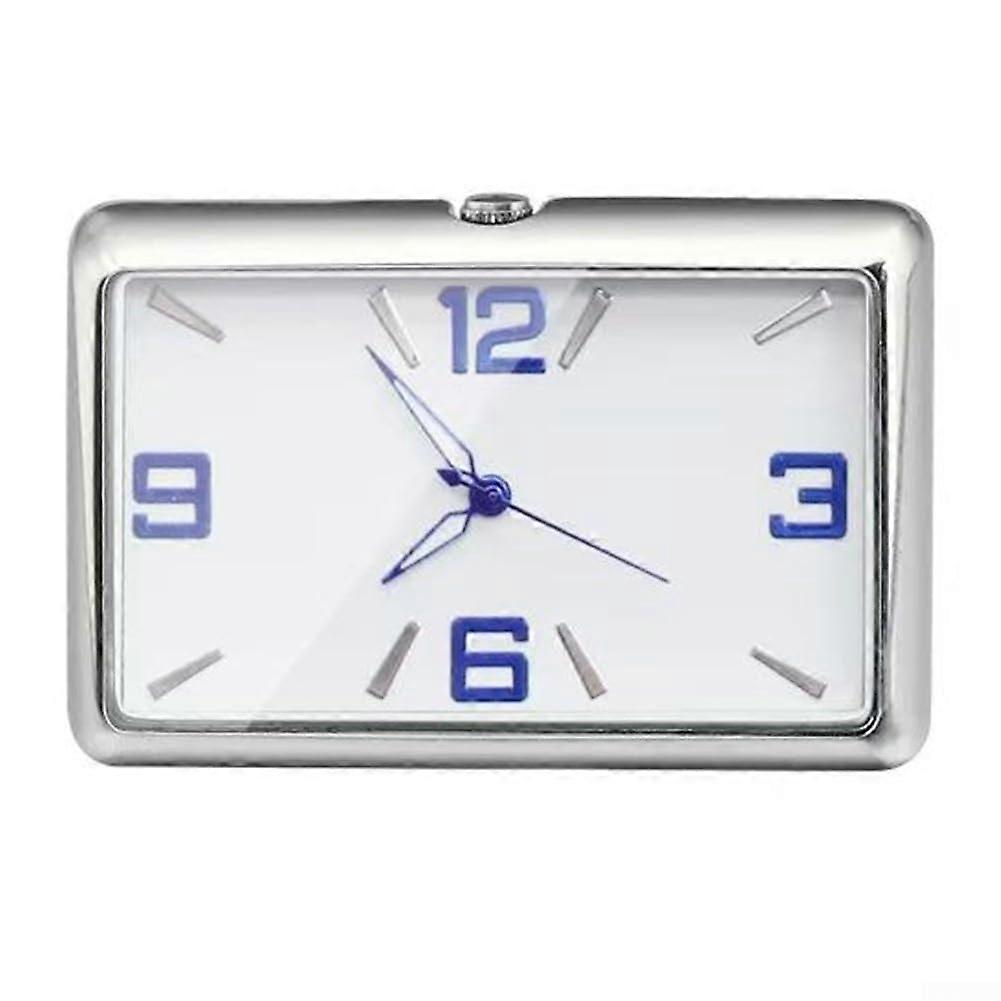 Rectangular Quartz Car Dashboard Clock with Glass Display and Tuyere Clamp Mount