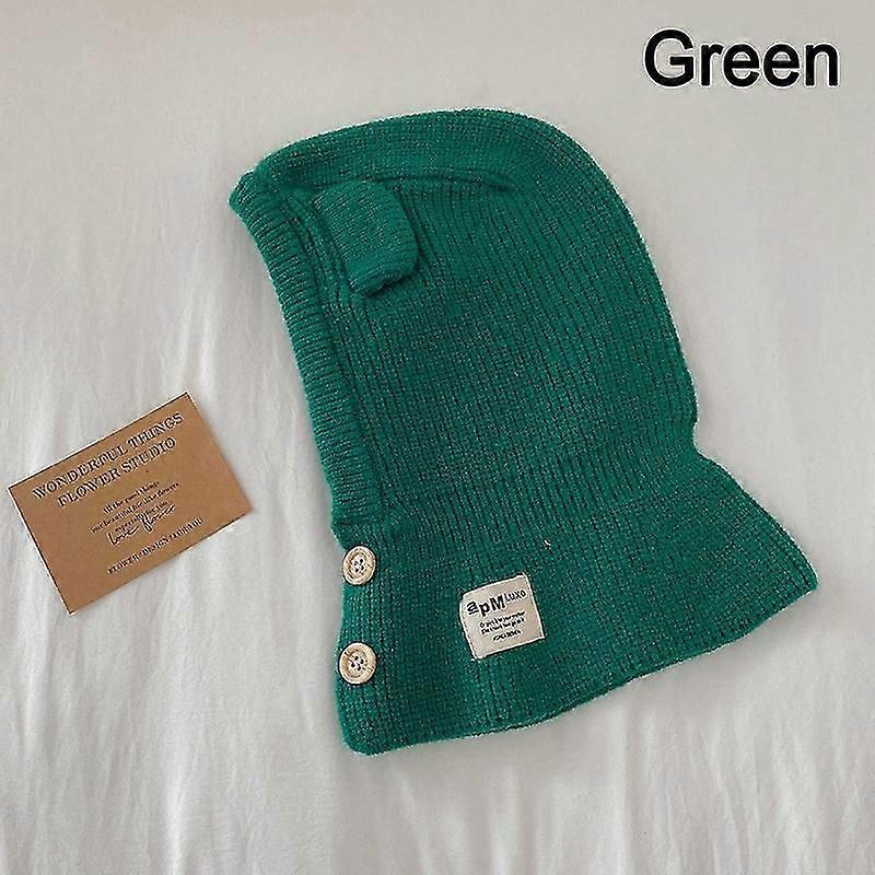 Cute Bear Ear Kids Winter Knitted Balaclava Hat