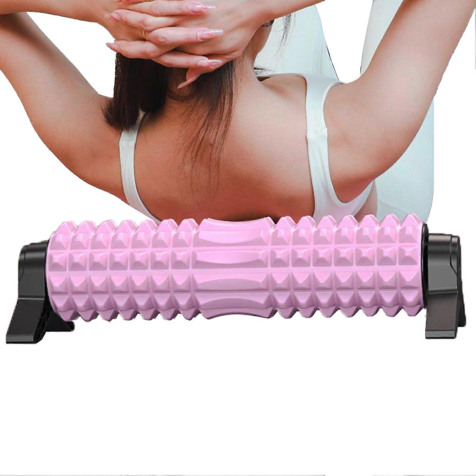Foam Roller with Ergonomic Triangular Support for Deep Tissue Massage and MultiMuscle Recovery Pink