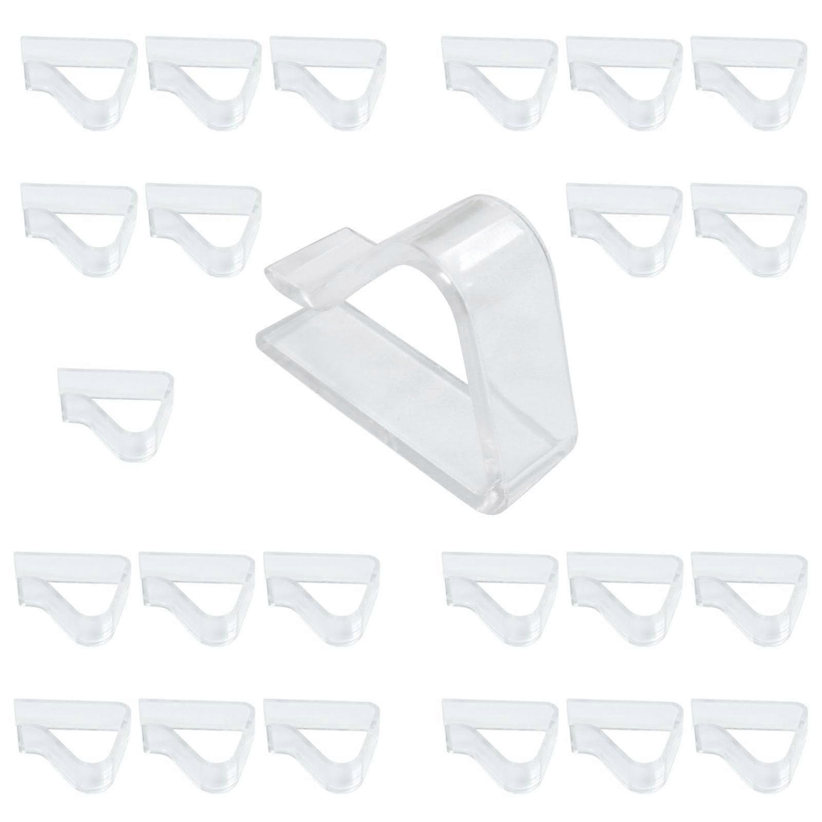 24 Pack Clear Plastic Tablecloth Clips Windproof Holders for Weddings Parties Picnics Camping Small