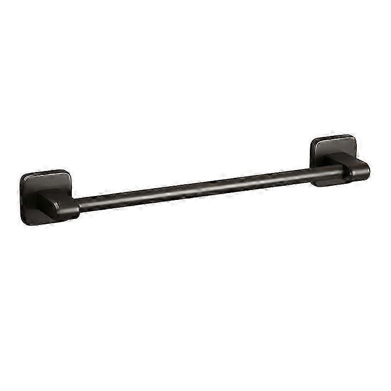 Single rod black drill-free wall-mounted towel rack (30cm)