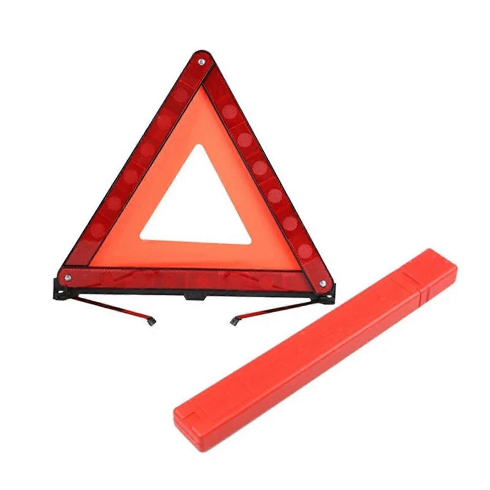 3pcs Red Reflective Foldable Warning Triangle for Car Breakdown Emergency,  Visibility 41cm