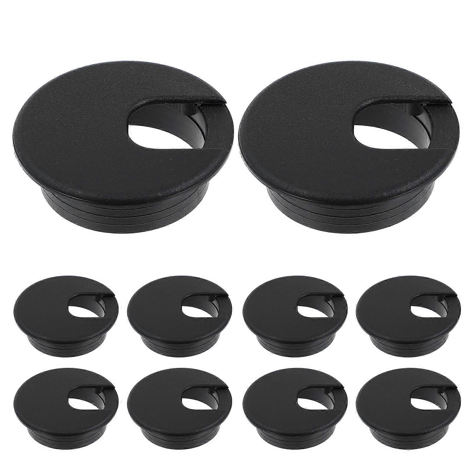 Cable Organizer Box Plastic Round Wire Hole Cover for 24Pcs