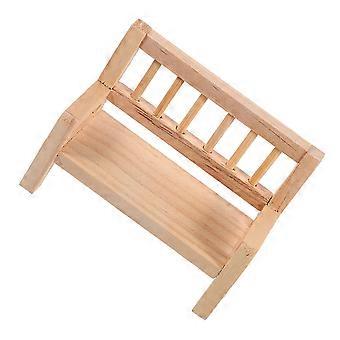 Mobili per casa delle bambole, panca in legno per decorazione, set da 2 pezzi in miniatura
