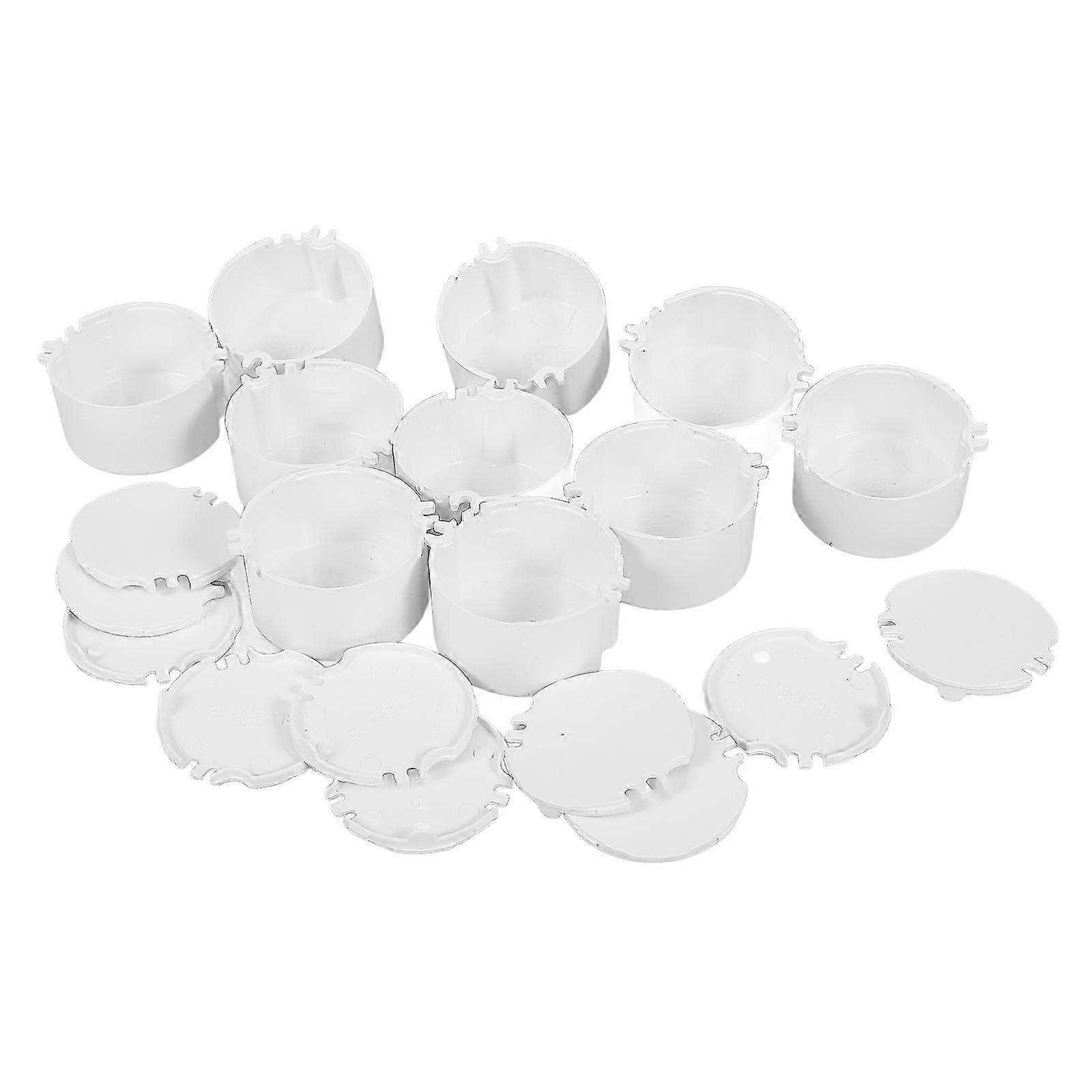 10pcs Mini Circular Plastic Box for Electronics Projects Small Round Electrical Case Ballast Container