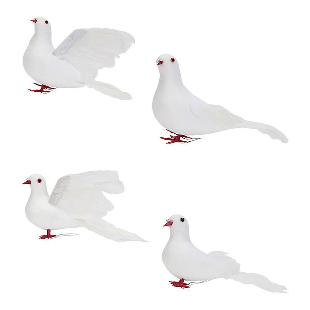 Artificial Dove Models Garden Yard Decorations for 4Pcs Set