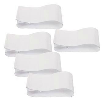 5pcs White Captain Armbands Diy Soccer Armbands Adjustable Football Player Arm Bands For Sport Team Training Unisex Youth Adult