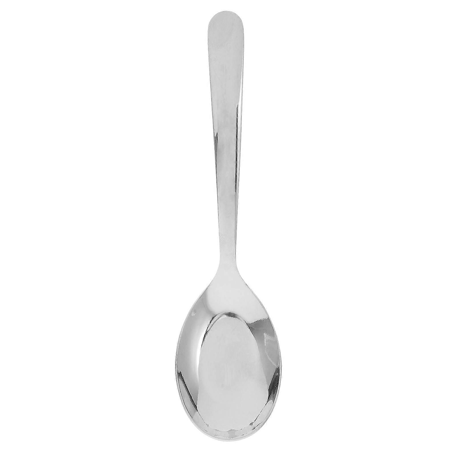 Durable Silver Stainless Steel Flat Spoon for Kitchen Or Dining