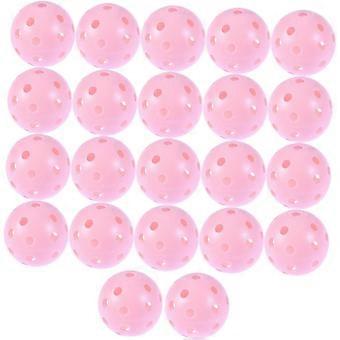 22pcs Kinder Werkzeuge Schaumstoff Golfbälle Gelbes Zubehör Spielzeug Sport Trainingsbälle fast Golfbälle Plastikball mit Löchern Pitching Machine Haustier Baseball 
