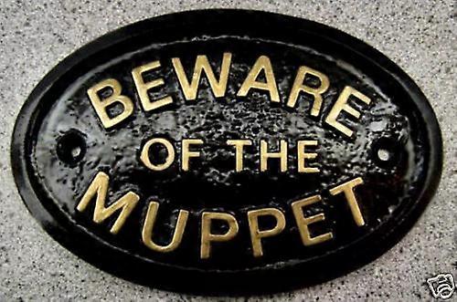 MUPPET - PLAQUE SIGN (Gold or Silver Lettering)
