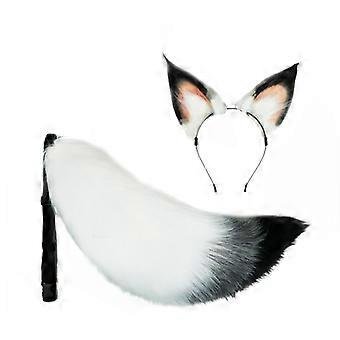 Game Genshin Impact Hu Tao Cosplay Staart Hoofddeksel Oor Set Pluche Leuke Hutao Party Halloween Bal Kostuum Rekwisieten