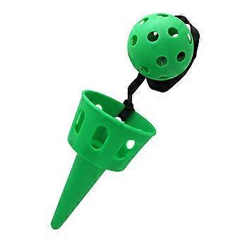 2 Sätze von Scoop Ball Spielzeug Werfen Chuck Ball Spielzeug Outdoor-Aktivitäten Ball für Kinder (Grün und Lila)