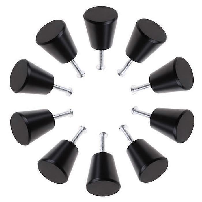 Door Knobs - Camio - 10Pcs - Black - 20mm - Aluminum Alloy