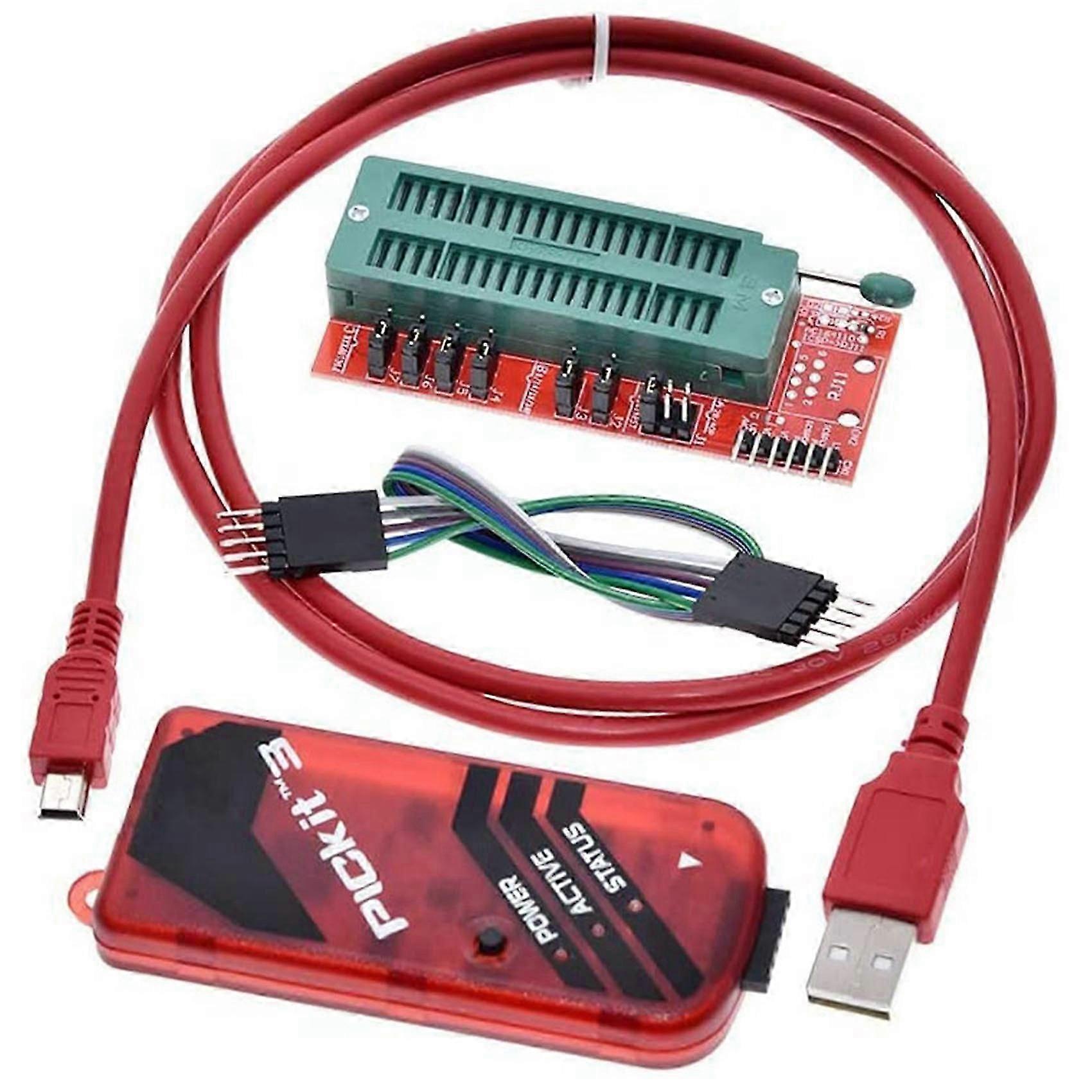 PICKIT3 programozó + PIC ICD2 PIC Kit 2/3 programozó adapter univerzális programozó FZ0508