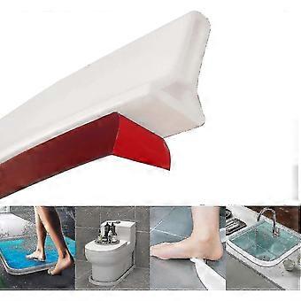 Folding Water Retention Strip For Shower, Self-adhesive Silicone Shower Threshold Water Barrier Easy To Install Dry Wet Separation Water Barrier