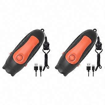 Conjunto de 2 apitos eletrônicos recarregáveis ​​via USB com 3 tons e volume ajustável.