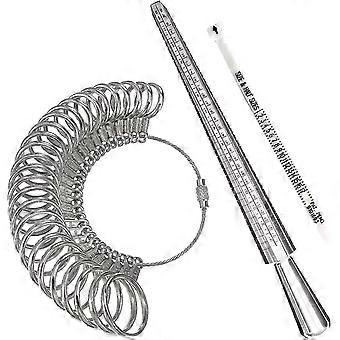Ring Sizer Measuring Tool,aluminum Ring Mandrel And Finger Gauges