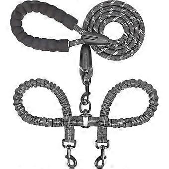Double Dog Leash, 360 Degree Rotation Without Tangles, Double Dog Walking Training Leash For Two Dogs