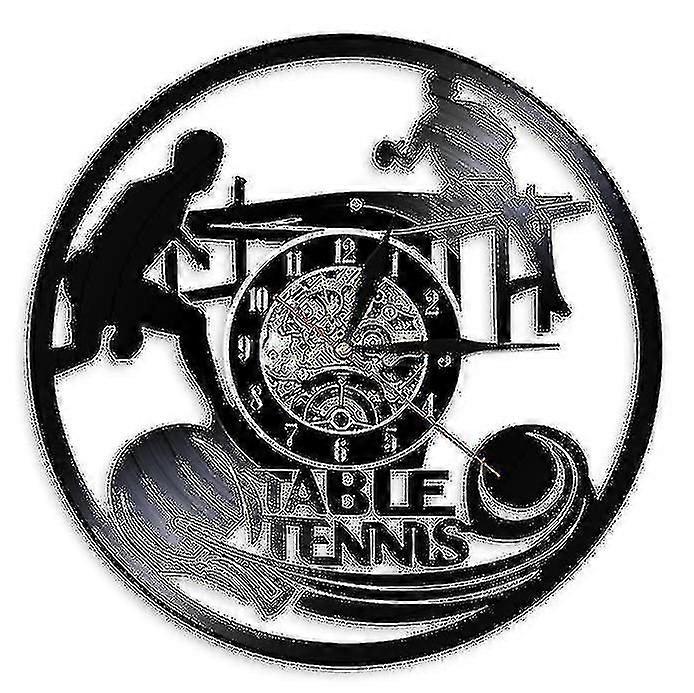 Table Tennis Vinyl Record Wall Clock
