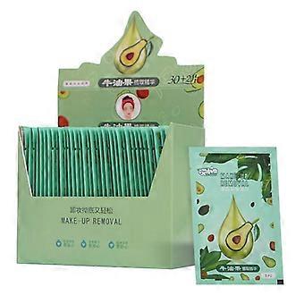 32Pcs/Box Makeup Remover Wipes Gentle One Piece Packaging Wash-free Portable Safe Cosmetics Tool Non-woven Fabric Avocado Essence Makeup Removal Wipe 