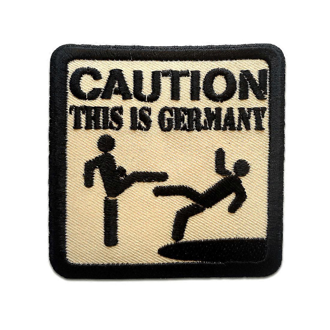 Patch - Caution this is Germany - black - 7,9 x 7,9 cm - Patch