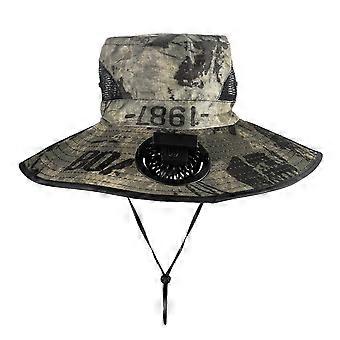 SNDO-Anti-UV Fishing Hat  Built In Battery  for Travel Camping  Lightweight & Quick Dry