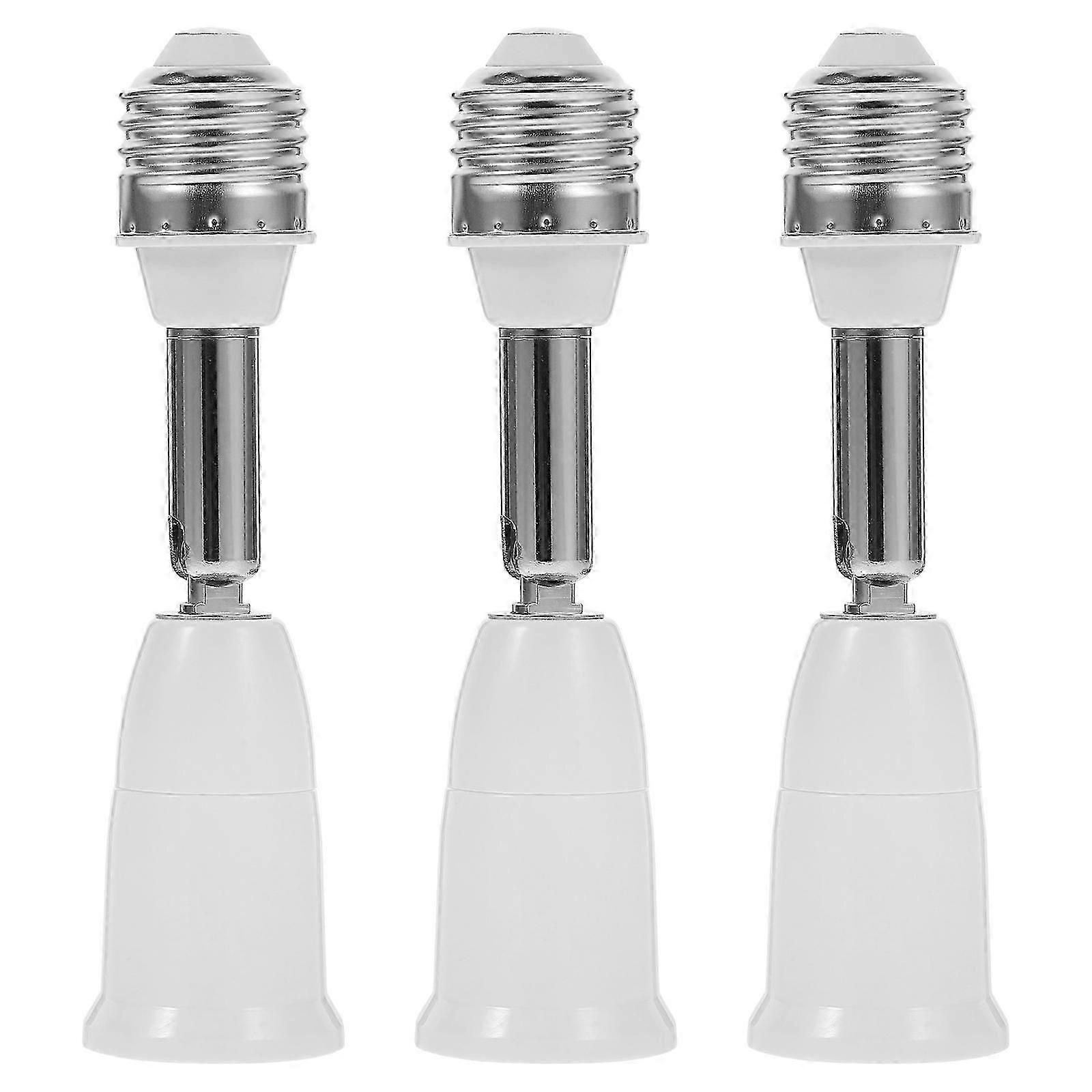 3pcs Electric Socket Extension E27 To E27 Light Socket Extender Adjustable Light Socket Extender-grqw