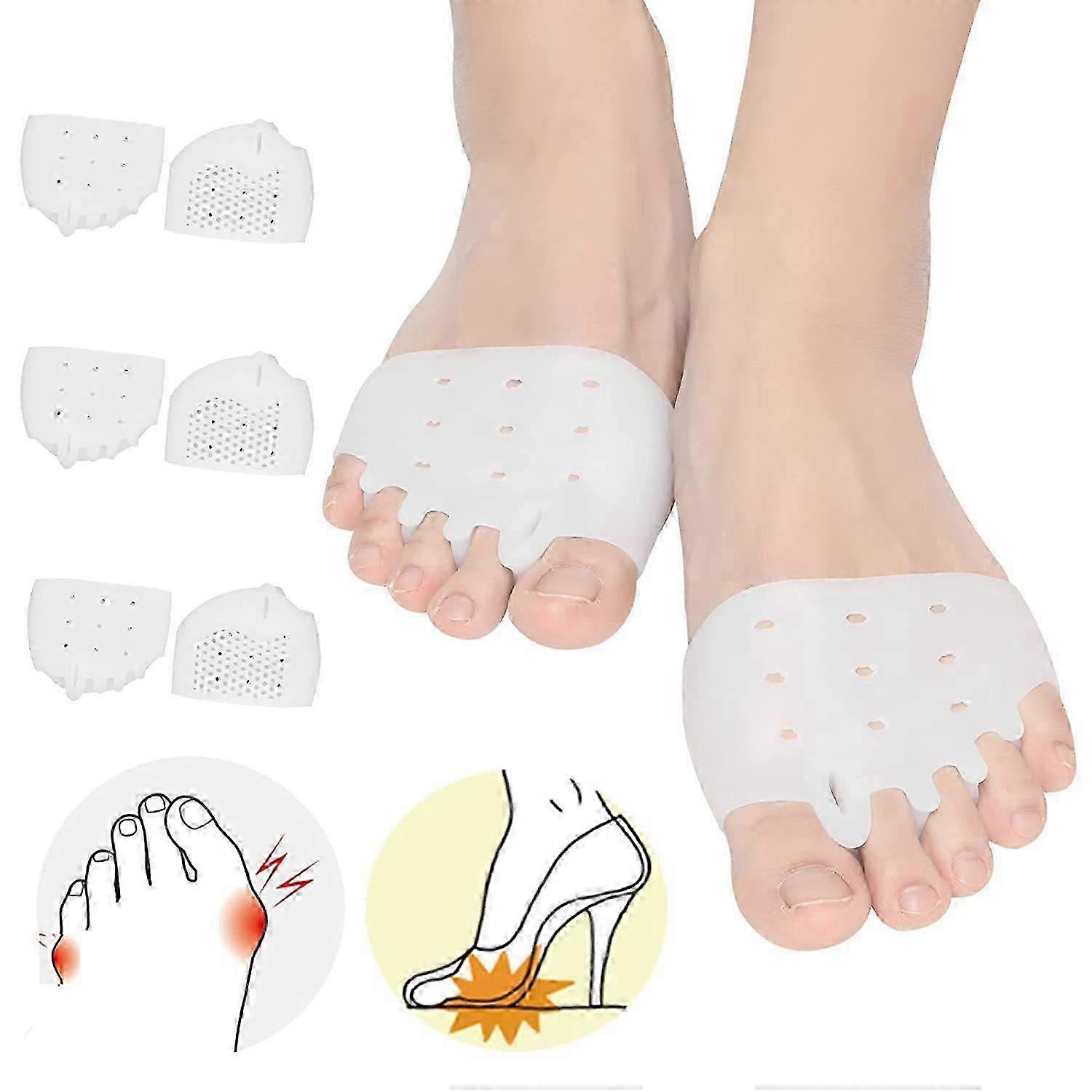 Silicone Toe Splitter Honeycomb Corrector White 3 double pack
