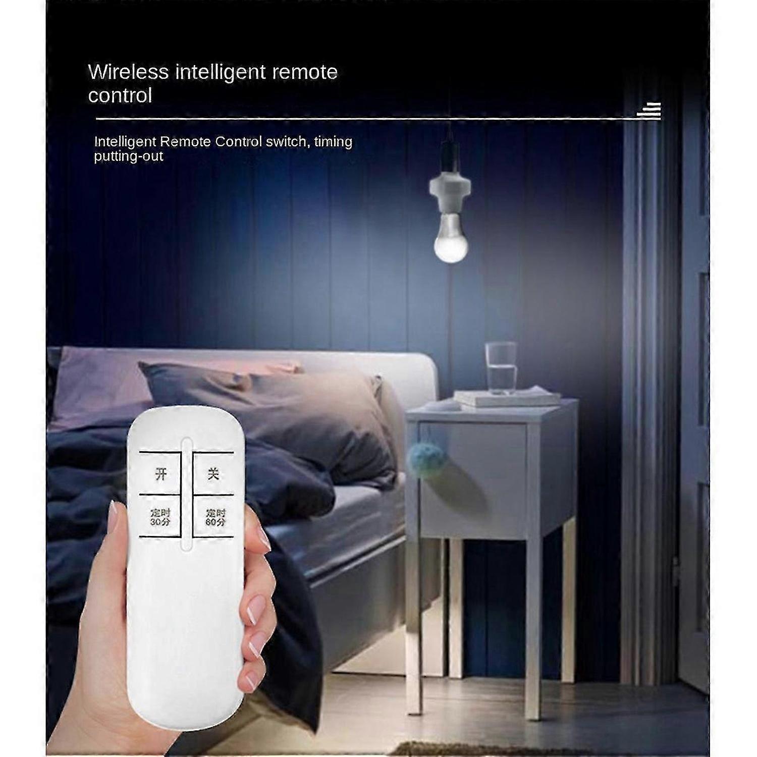 E26 E27 Wireless Remote Control Light Socket Lamp Holder 20M Base ON/Off Smart Switch Socket Range S