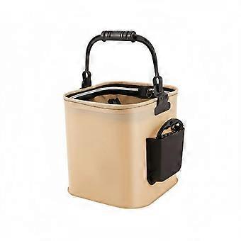 Collapsible Aquatic Life Pail Foldable Portable Livewell Pail Space-Saving