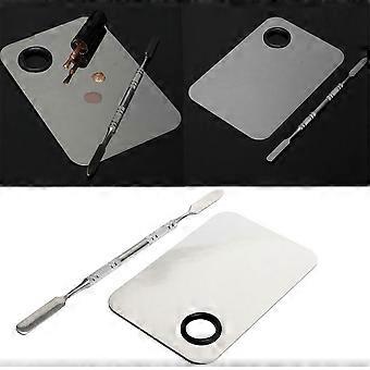 Makeup Spatula Tools Stainless Steel Blending Spatula Palette 2Pcs