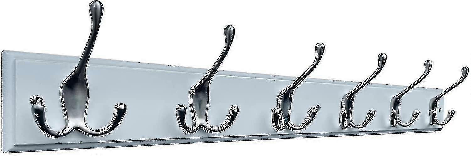 Coat Rack Brushed Mounted Hooks Quality Wall Silver Aluminium