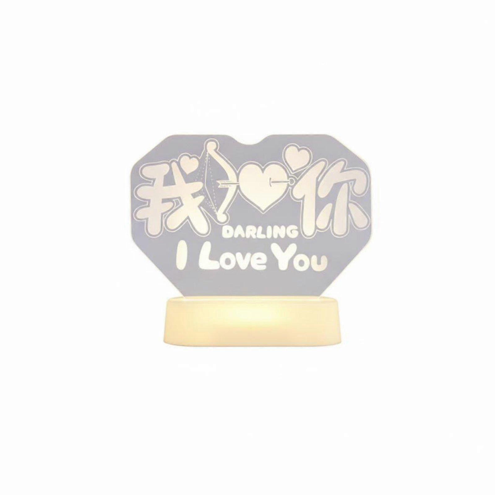 Heart LED Ambience Light, Table Decor, Proposal, Romantic Room Accessory