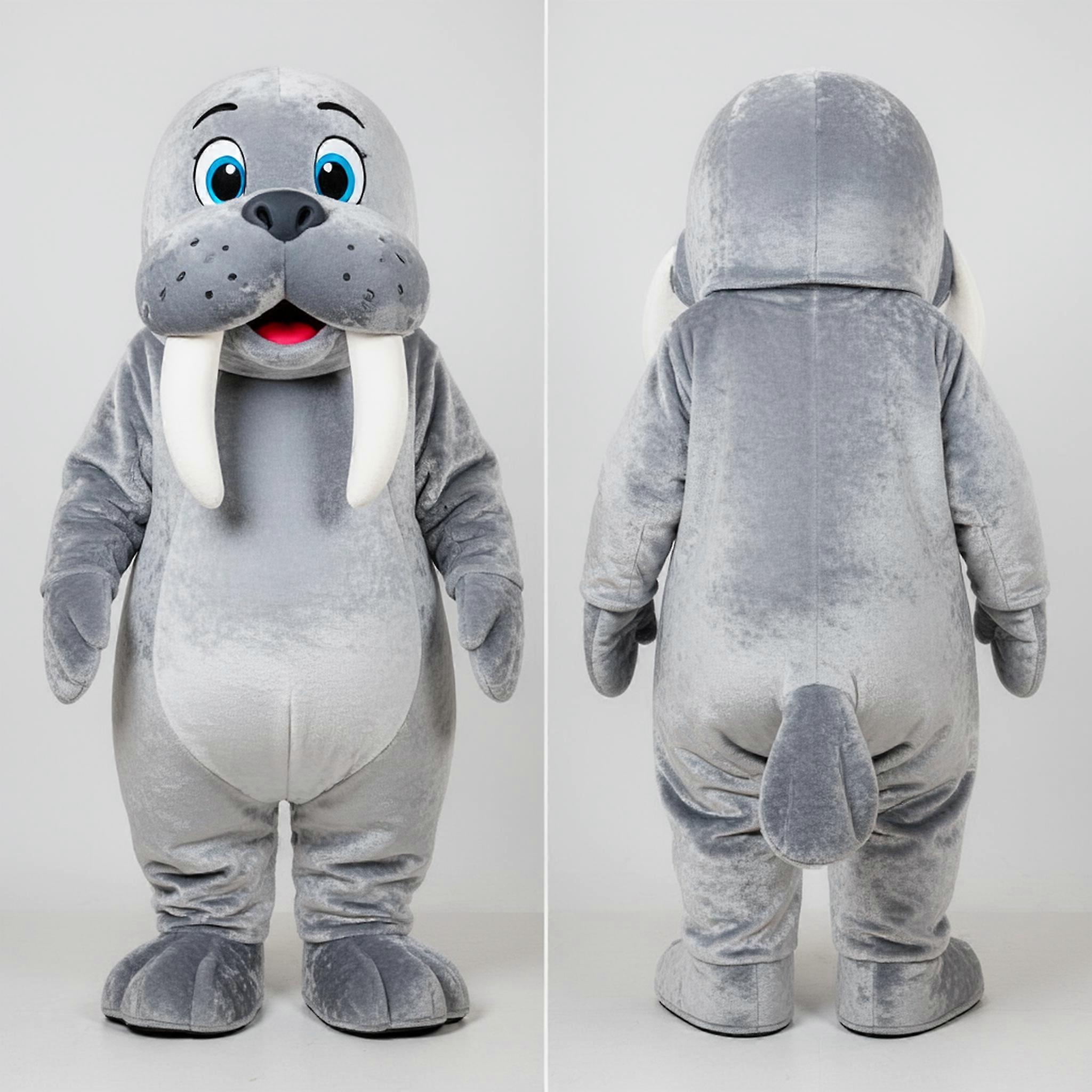 MASTICOT Silver Cartoon Walrus Mascot