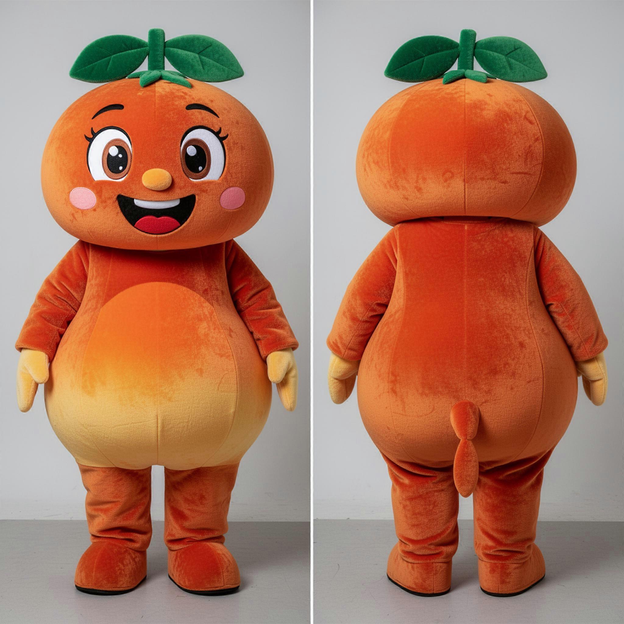 MASTICOT Rust Orange Cheerful Mandarin Mascot