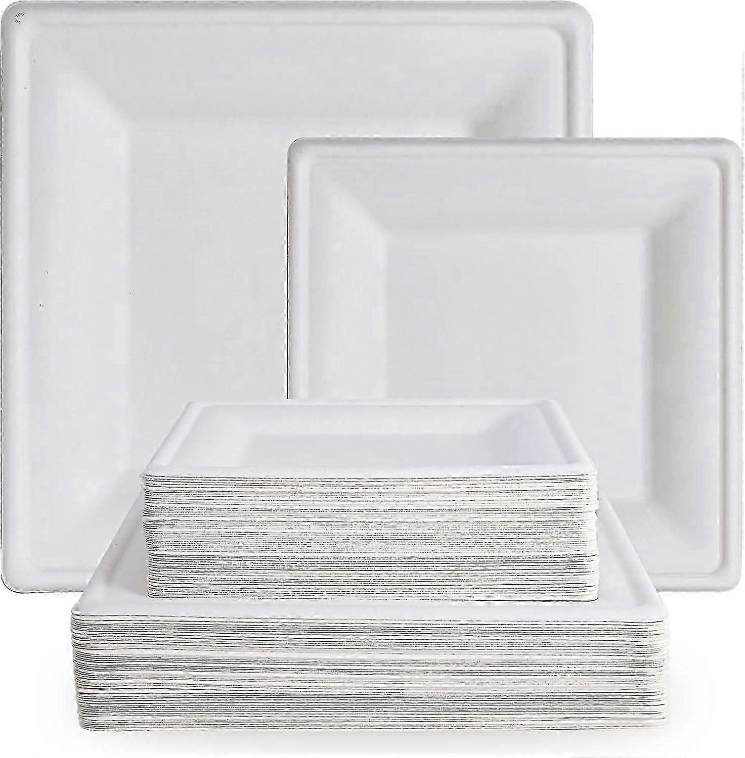 Compostable disposable paper plates for parties